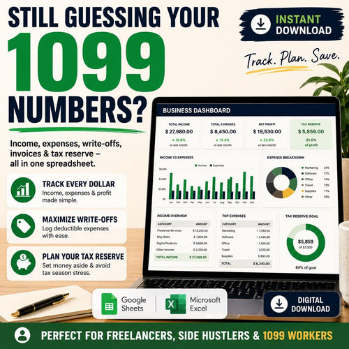 1099 Bookkeeping spreadsheet preview image 1
