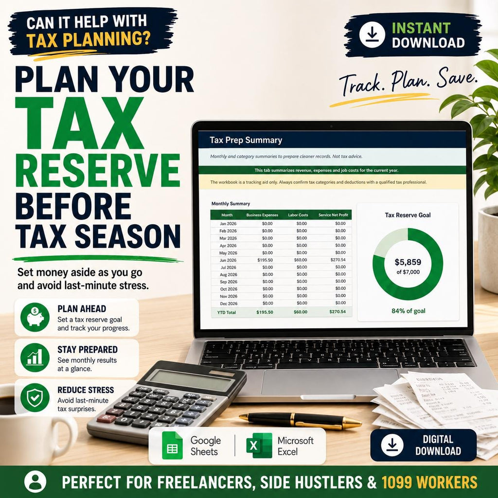 1099 Bookkeeping spreadsheet preview image 3